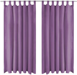 vidaXL 2 db lila mikroszatén függöny karikákkal 140 x 175 cm (132225) - valora