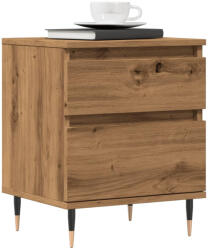 vidaXL 2 db kézműves tölgy színű éjjeliszekrény 40 x 35 x 50 cm (857399) - valora