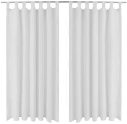 vidaXL 2 db fehér mikroszatén függöny karikákkal 140 x 175 cm (130359) - valora