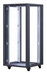Formrack 16U Interline 600x600 19 szabadon álló rack szekrény - RAL9005 fekete (INT-16U6060)