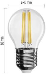 EMOS ZF1120 E27 / 3, 4 W (40 W) / 470 lm / meleg fehér filament gyertya LED izzó (ZF1120) - oneclick