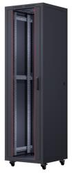 Formrack 42U Cosmoline 600x600 19 szabadon álló rack szekrény - RAL9005 fekete (CSM-42U6060)