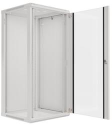 Lanberg 19 fali rack szekrény 27U/600X600 üvegajtó, lapraszerelt, szürke V2 (WF01-6627-10S)