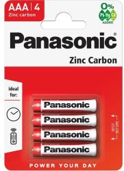 Panasonic RedZinc R03RZ/4BP AAA/mikro cink-mangán tartós elem 4 db/csomag (R03R-4BP) - oneclick