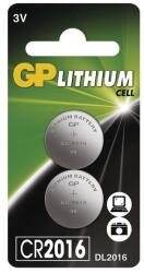 GP Batteries GP CR2016 lítium gombelem 2db/bliszter (B15163) - oneclick