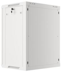 Lanberg 19 fali rack szekrény 15U/600X450 üvegajtó, lapraszerelt, szürke V2 (WF01-6415-10S)