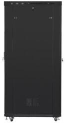 Lanberg 19 szabadon álló rack szekrény 42U/800X1200 perforált ajtó, lapraszerelt, LCD kijelző, fekete V2 (FF01-8242-23BL)