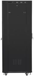 Lanberg 19 szabadon álló rack szekrény 37U/600X800 perforált ajtó, lapraszerelt, LCD kijelző, fekete V2 (FF01-6837-23BL)