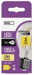 EMOS ZF5154D E27/7, 5W (75W)/1 055 lm/meleg fehér/dimmelhető Filament A60 LED izzó (ZF5154D) - oneclick