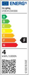 Iris Lighting Filament Candle Bulb E14 FLC35 4W/3000K/360lm gyertya LED fényforrás (ILFCBE14FLC354W3000K) - oneclick