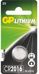 GP Batteries GP CR2016 lítium gombelem 1db/bliszter (B15161) - oneclick