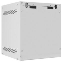 Lanberg 10 fali rack szekrény 6U/280X310, üvegajtó, lapraszerelt, szürke (WF10-2306-10S)