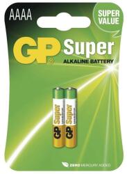 GP Batteries GP Super alkáli AAAA (25A, LR61, LR8, MN2500) szuper mikro ceruza elem 2db/bliszter (B1306) - oneclick