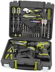 Extol Craft 422801 akkus fúrócsavarozó, 12V, Li-ion, szénkefe mentes, 1db 2000 mAh akku + 46 db szerszámkészlet (422801)