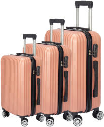 Dollcini Világjáró Bőrönd Szett - 3 darabos, Több Színben - rózsaszín - 80 × 50 × 35 cm (528295_D_3db)