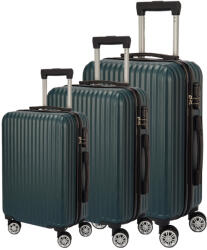 Dollcini Világjáró Bőrönd Szett - 3 darabos, Több Színben - Zöld - 80 × 50 × 35 cm (528296_D_3db)