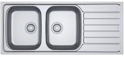 Franke Chiuveta inox Franke SKX 621 DR, dreptunghiulara, 101.0712. 334. 2 cuva si picurator pe partea dreapta, 116x50x14 cm, adancime cuva 14 cm, Inox lucios (101.0712.334) Chiuveta