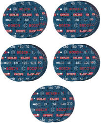 Bosch EXPERT O780 Foil csiszolófólia készlet, 150mm, 5xG60, 15xG80, 15xG120, 15xG180, 5xG240 (Regisztrációval akár ajándék is elérhető! ) (2608902470)