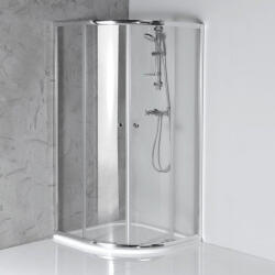 SAPHO Zuhanykabin, Aqualine ARLETA íves zuhanykabin, 80x80 cm HLS800Y - mozaikkeramia