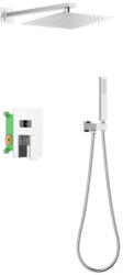 AREZZO design Falba süllyesztett csaptelep, AREZZO design CUBEFIELD falsík alatti zuhany csaptelep szett, króm - mozaikkeramia