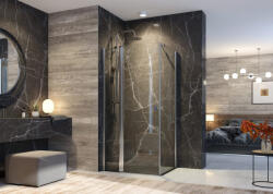 AQUATEK Zuhanykabin, Aquatek GLASS R13 100x80 króm+frost üveg - mozaikkeramia