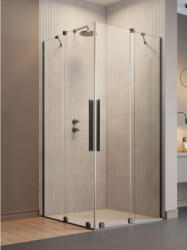 Radaway Zuhanykabin, Radaway Furo Brushed GunMetal KDD szögletes zuhanykabin 80x80 átlátszó - mozaikkeramia