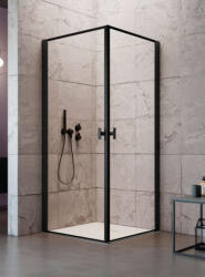 Radaway Zuhanykabin, Radaway Nes Black KDD I Frame szögletes fekete zuhanykabin 100x90 átlátszó - mozaikkeramia