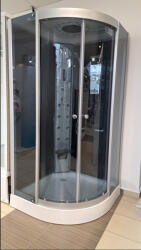 Aqualife Hidromasszázs zuhanykabin, 7081 ECO 100x100x210 fekete - mozaikkeramia