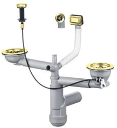 Deante Mosogató szifon, Deante Space-Saver Lux gránit mosogatókhoz, 1, 5-2 medencés, Space-Saver ZXY_Z912
