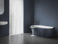 RAVAK Kád, Ravak Vana Freedom Wall II Tec 170x87, Deepsea Blue/fehér, fehér túlfolyóval CC71400000 - mozaikkeramia