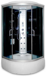 Aqualife Hidromasszázs zuhanykabin, Aqualife Brill 8810A FEKETE 90x90x215 cm - mozaikkeramia