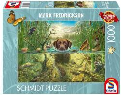 Schmidt Spiele 1000 db-os puzzle - Dog's Life - Brown Labrador in the Cool Water (58572) (58572)