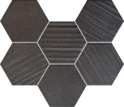 Tubadzin Dekorcsempe, Tubadzin HORIZON HEX BLACK MOSAIC TUR-28X22 HHB