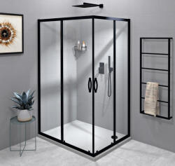 SAPHO Zuhanykabin, Sapho SIGMA SIMPLY BLACK GS2110BGS2190B szögletes zuhanykabin 1000x900mm, balos/jobb - mozaikkeramia