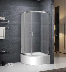 Roltechnik Zuhanykabin, Roltechnik Mundis íves zuhanykabin brillant profil/tweed üveg 90x90x165 N0805 - mozaikkeramia