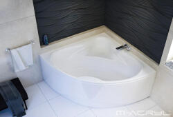 M-Acryl Hidromasszázs kád, M-Acryl Rita 135x135, Wellness 22 fúvókás elektronikus - mozaikkeramia