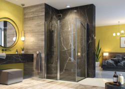 AQUATEK Zuhanykabin, Aquatek GLASS R23 120x80 króm+frost üveg - mozaikkeramia