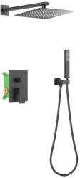 AREZZO design Falba süllyesztett csaptelep, AREZZO design CUBEFIELD falsík alatti zuhany csaptelep szett, feket - mozaikkeramia