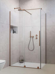 Radaway Zuhanykabin, Radaway Furo Brushed Copper KDJ szögletes zuhanykabin 100x100 átlátszó jobbos - mozaikkeramia