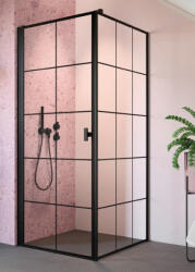 Radaway Zuhanykabin, Radaway Nes Black KDJ I Factory 100x80 balos - mozaikkeramia