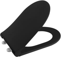 SAPHO WC tető, Sapho Avva slim wc ülőke, soft-close, króm/fekete 100787-110 - mozaikkeramia