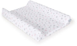  Ceba pelenkázólap huzat pamut (50x70-80) 2db/csomag sötétszürke pink csillagos - babycenter-online