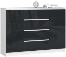 AKORD CLP K140 Komód Magasfényű Grafit MDF