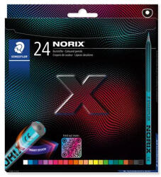 STAEDTLER Színes ceruza készlet, STAEDTLER Norix® 186, 24 különböző szín (TS186C24) (186 C24)