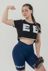NEBBIA Oversized crop top GAME ON 610 - black (S) - NEBBIA