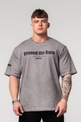 NEBBIA Washed-off Heavyweight Cotton Oversized T-shirt GRIND - light grey (XL) - NEBBIA