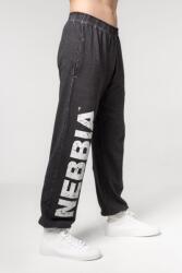 NEBBIA Washed-off Gym melegítőnadrág Baggy Style GYM BRO 373 - black (XL) - NEBBIA