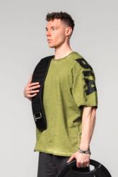 NEBBIA Washed-off Oversized T-shirt LIFTING CLUB 368 - green (M) - NEBBIA