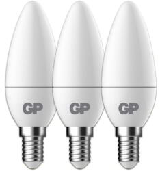 GP Candle B35 LED Izzó - E14, 4, 9 W, Meleg Fehér (3 db) (740GPCAN087823B3)