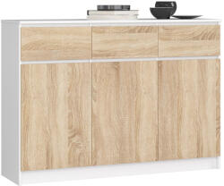 AKORD CLP K140 Komód Laminált Fehér-Sonoma